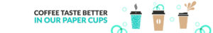 Gobelet en carton personnalisée, Custom printed paper cups, Kubki papierowe z nadrukiem, Pappbecher mit individuell bedruckt, Pappersmuggar med eden tryck