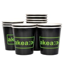 Gobelet en carton personnalisée, Custom printed paper cups, Kubki papierowe z nadrukiem indywidualnym, Pappbecher mit individuell bedruckt, Pappersmuggar med eden tryck.