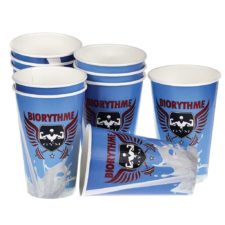 Gobelet en carton personnalisée, Custom printed paper cups, Kubki papierowe z nadrukiem indywidualnym, Pappbecher mit individuell bedruckt, Pappersmuggar med eden tryck.