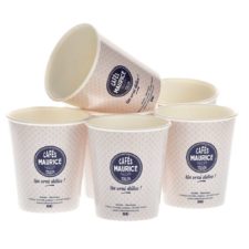 Gobelet en carton personnalisée, Custom printed paper cups, Kubki papierowe z nadrukiem indywidualnym, Pappbecher mit individuell bedruckt, Pappersmuggar med eden tryck.