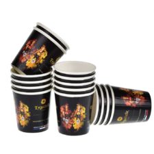 Gobelet en carton personnalisée, Custom printed paper cups, Kubki papierowe z nadrukiem indywidualnym, Pappbecher mit individuell bedruckt, Pappersmuggar med eden tryck.