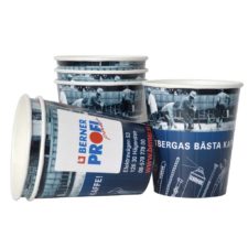 Gobelet en carton personnalisée, Custom printed paper cups, Kubki papierowe z nadrukiem indywidualnym, Pappbecher mit individuell bedruckt, Pappersmuggar med eden tryck.