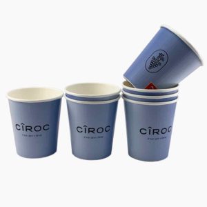 Gobelet en carton personnalisée, Custom printed paper cups, Kubki papierowe z nadrukiem, Pappbecher mit individuell bedruckt, Pappersmuggar med eden tryck