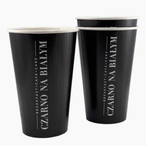 Gobelet en carton personnalisée, Custom printed paper cups, Kubki papierowe z nadrukiem, Pappbecher mit individuell bedruckt, Pappersmuggar med eden tryck