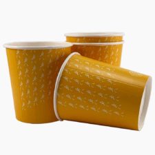 Gobelet en carton personnalisée, Custom printed paper cups, Kubki papierowe z nadrukiem indywidualnym, Pappbecher mit individuell bedruckt, Pappersmuggar med eden tryck.